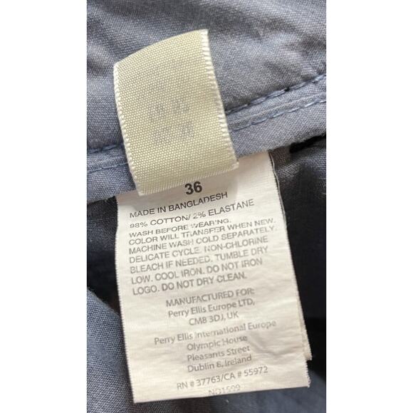 Penguin Men Golf Shorts Size 36 Zip Fly, Flat Front, Front & Back Pockets, Blue - Picture 7 of 9